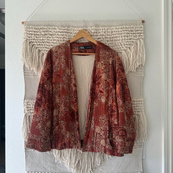 Zara Crepe Paisley Jacket - Picture 1 of 7